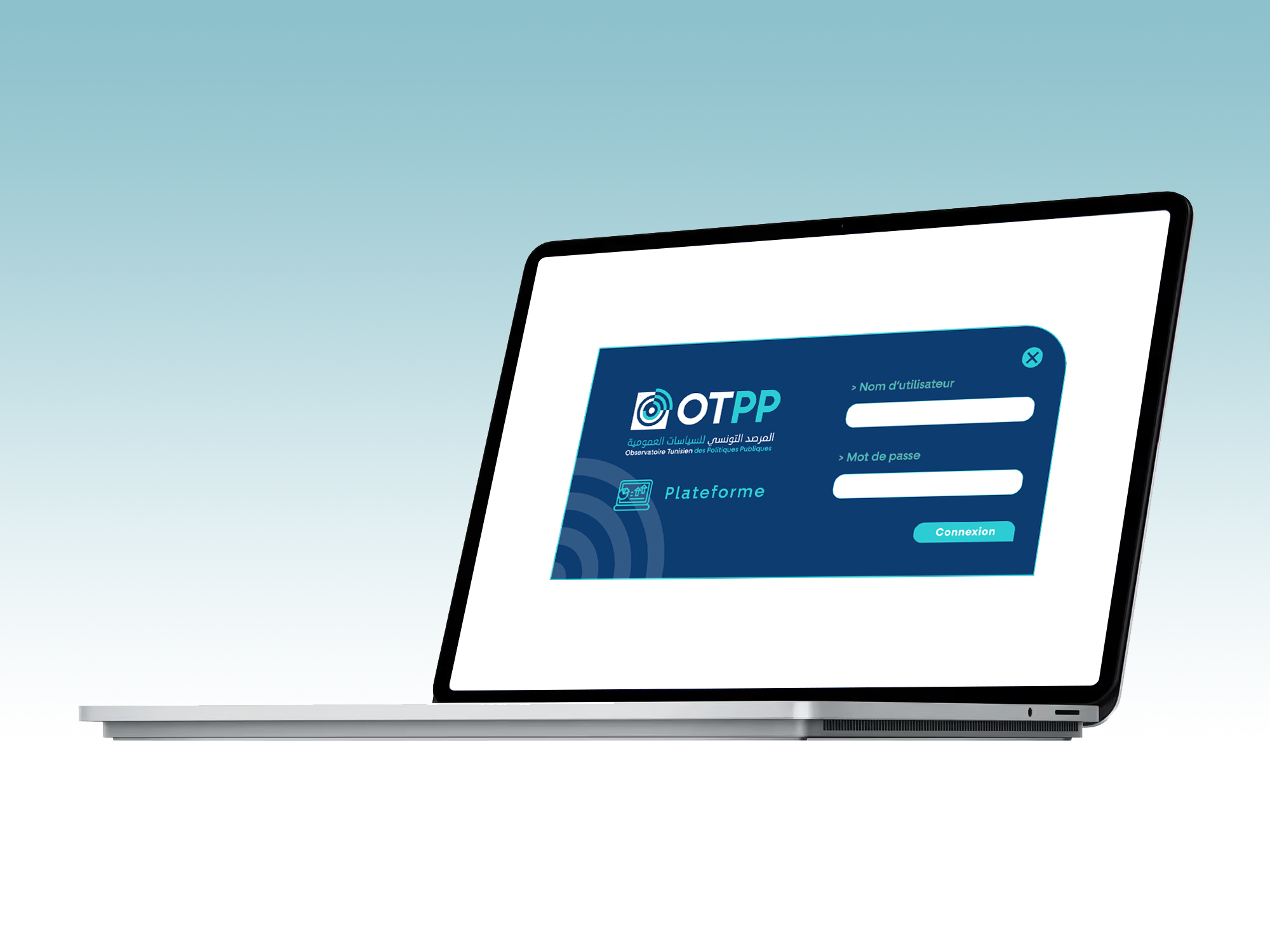 Circular Laptop Image